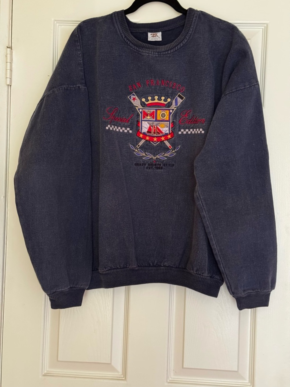 Crazy Shirts Unisex Special Edition Crewneck Sweatshirt Navy Blue Color Size XL